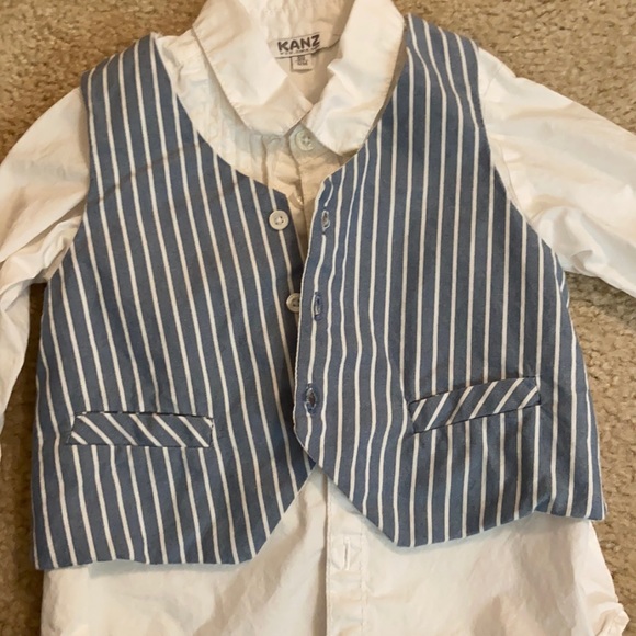 3 pieces matching set white for toddler boy 1st bd - Picture 1 of 5